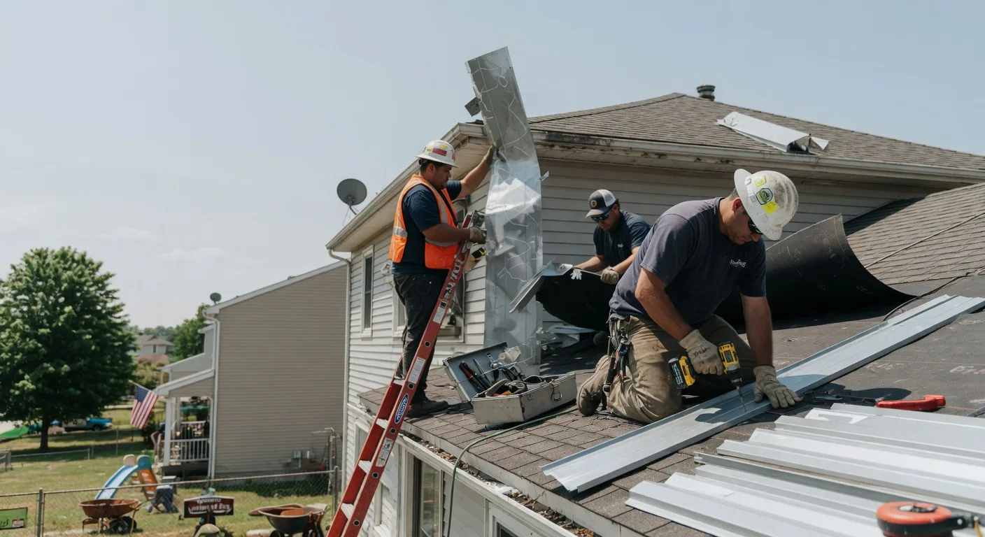 Storm Damage Metal Roof Repair in North Hartland, VT